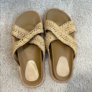PrettyLittleThing Beige Woven Sandals